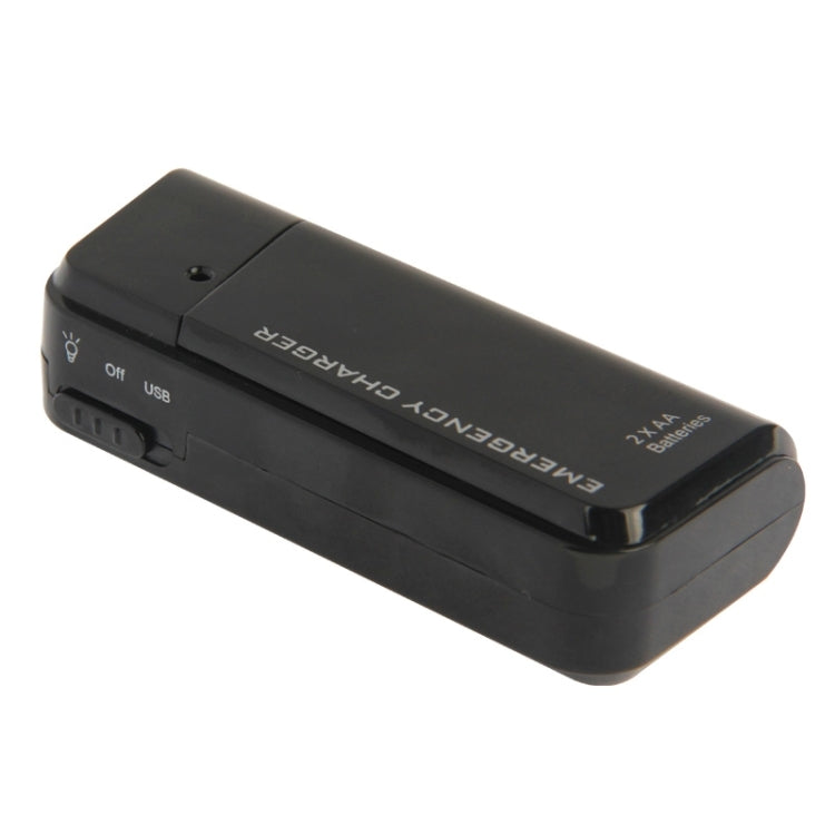AA Batteries Emergency USB Charger with Flashlight