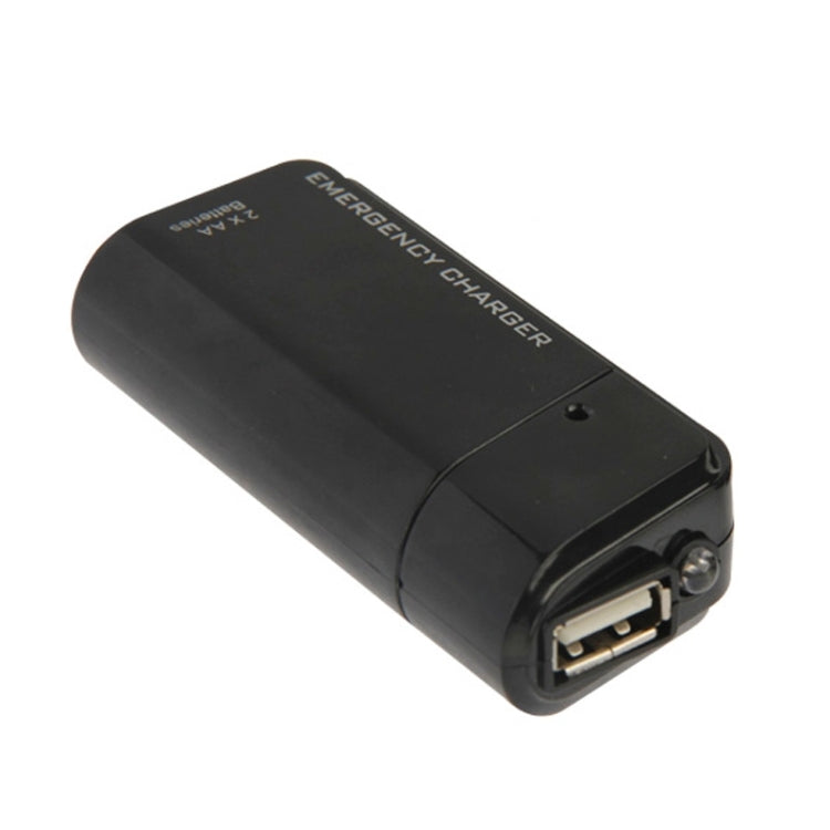AA Batteries Emergency USB Charger with Flashlight