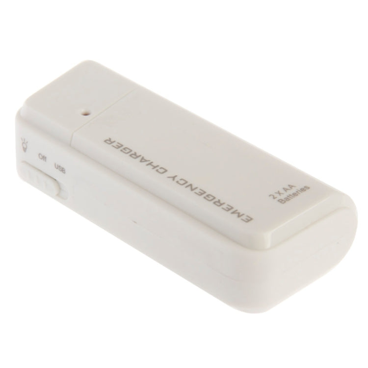 AA Batteries Emergency USB Charger with Flashlight