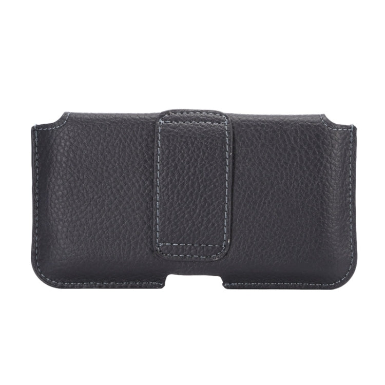 Litchi Texture Horizontal Style Leather Waist Bag with Card Slot for iPhone X , Galaxy S7 / S6 / S5 / Galaxy Grand I9082
