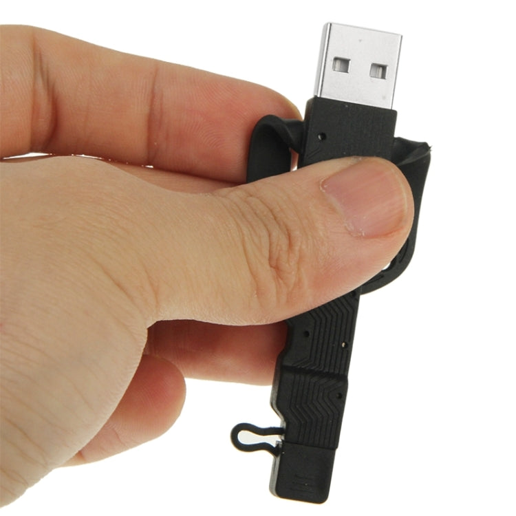 Micro USB 5 Pin to Double Sided USB Port Key Shape Data / Charging Cable, Length: 8.4cm
