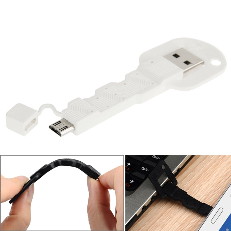 Micro USB 5 Pin to Double Sided USB Port Key Shape Data / Charging Cable, Length: 8.4cm