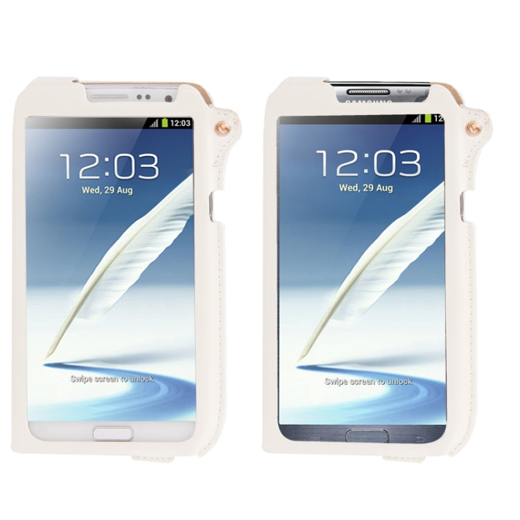 Crazy Horse Texture Touch Screen Vertical Style Leather Case with Lanyard & Earphone Winder for Galaxy Note II / N7100