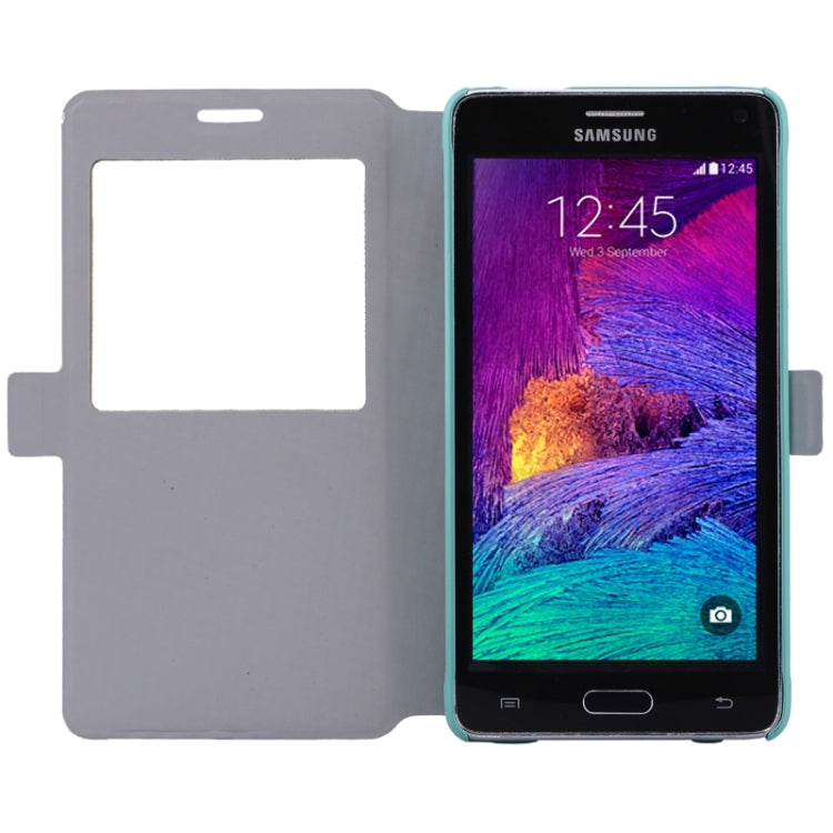 Floral Flower Pattern Leather Case with Holder & Call Display for Galaxy Note 4 / N910