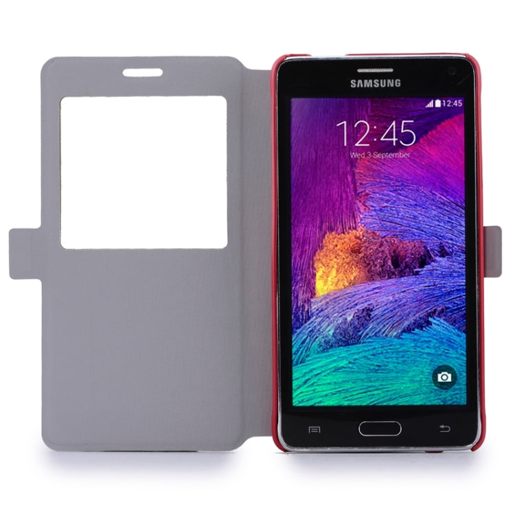Floral Flower Pattern Leather Case with Holder & Call Display for Galaxy Note 4 / N910