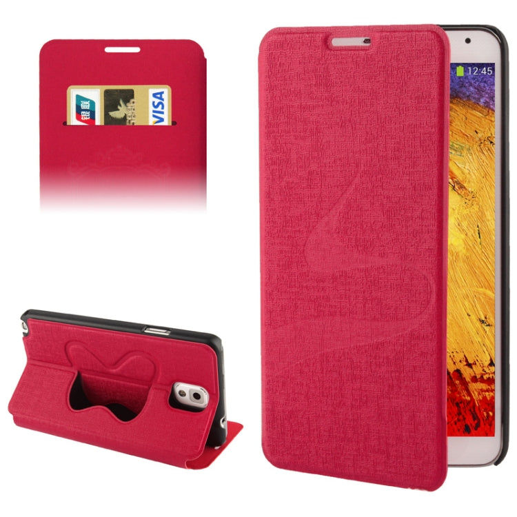 Oracle Texture Embossing Pattern Leather Case with Credit Card Slots & Butterfly Holder for Galaxy Note III / N9000