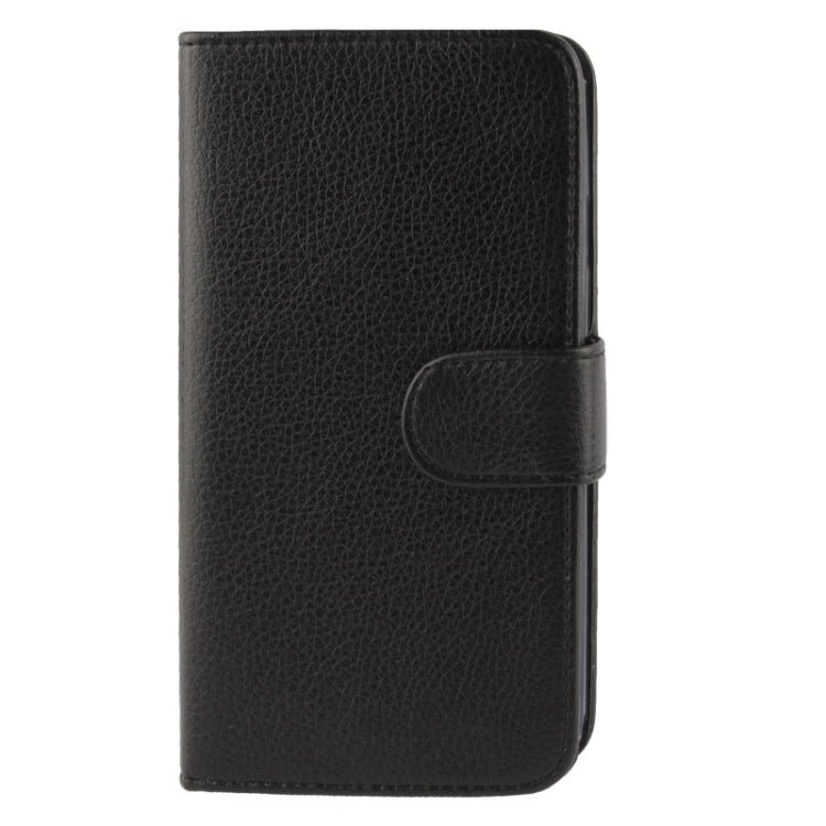 Litchi Texture Leather Case with Credit Card Slots & Holder & Belt Clip for Galaxy Note III / N9000 (Black)