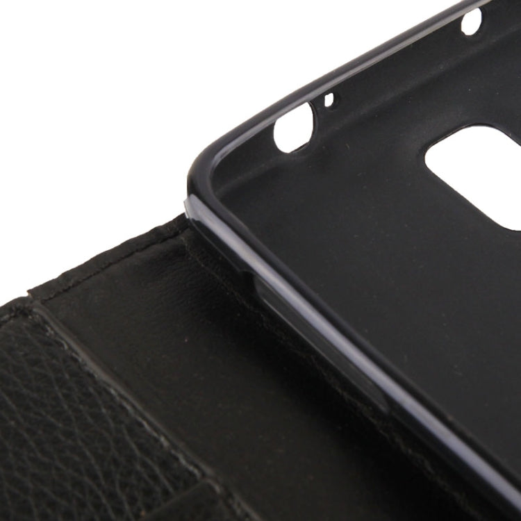 Litchi Texture Leather Case with Credit Card Slots & Holder & Belt Clip for Galaxy Note III / N9000 (Black)
