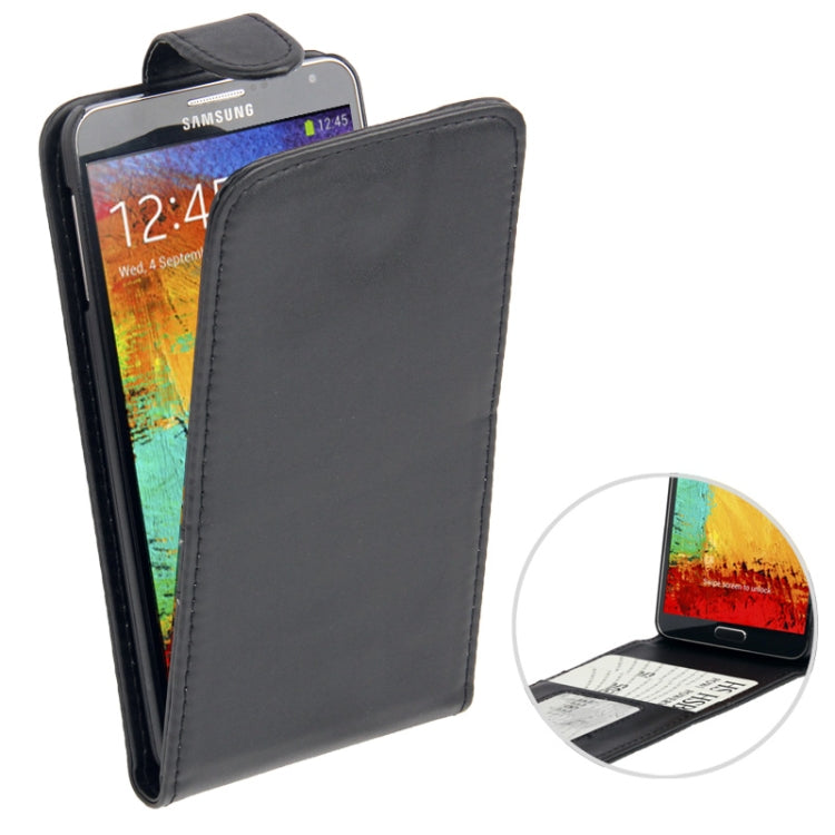 Vertical Flip Leather Case with Credit Card Slot for Galaxy Note III / N9000