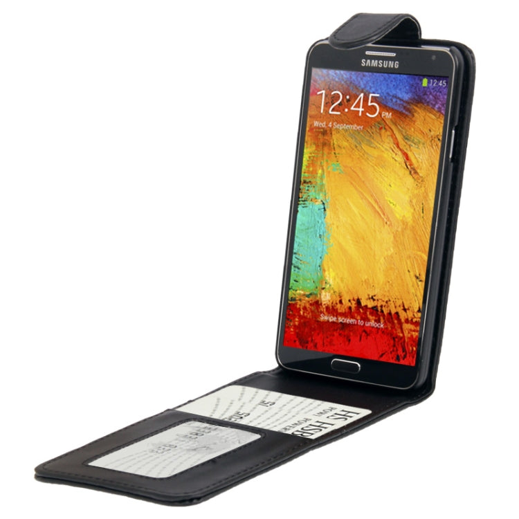 Vertical Flip Leather Case with Credit Card Slot for Galaxy Note III / N9000