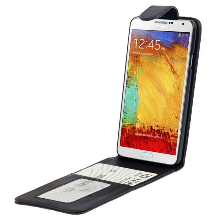 Vertical Flip Leather Case with Credit Card Slot for Galaxy Note III / N9000