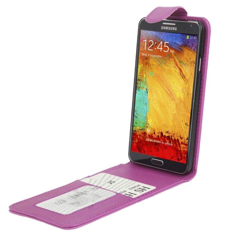 Vertical Flip Leather Case with Credit Card Slot for Galaxy Note III / N9000