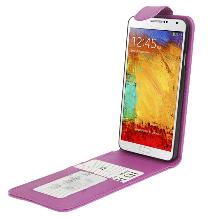 Vertical Flip Leather Case with Credit Card Slot for Galaxy Note III / N9000