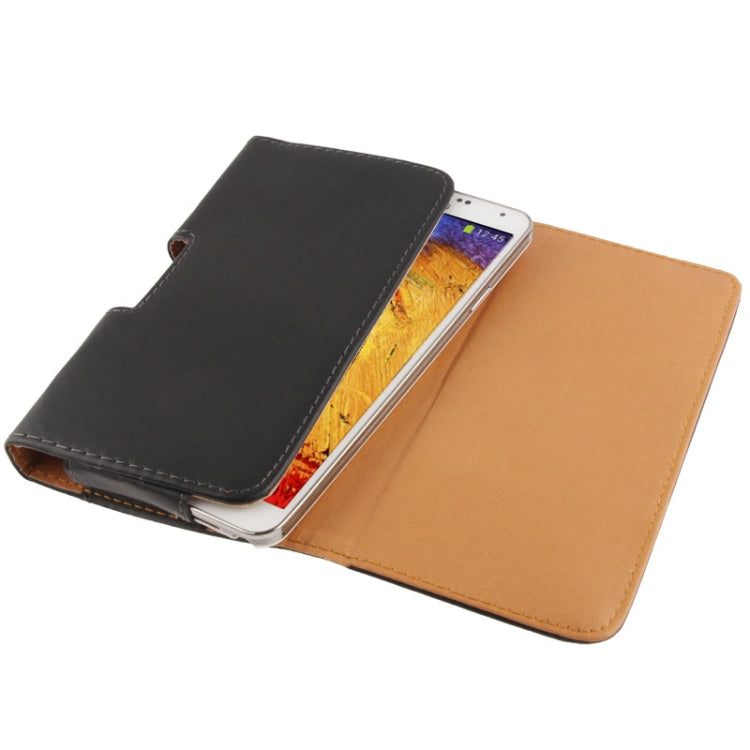 Wallet Style Leather Case with Belt Clip for Galaxy Note III / N9000 / N7100  (Black)