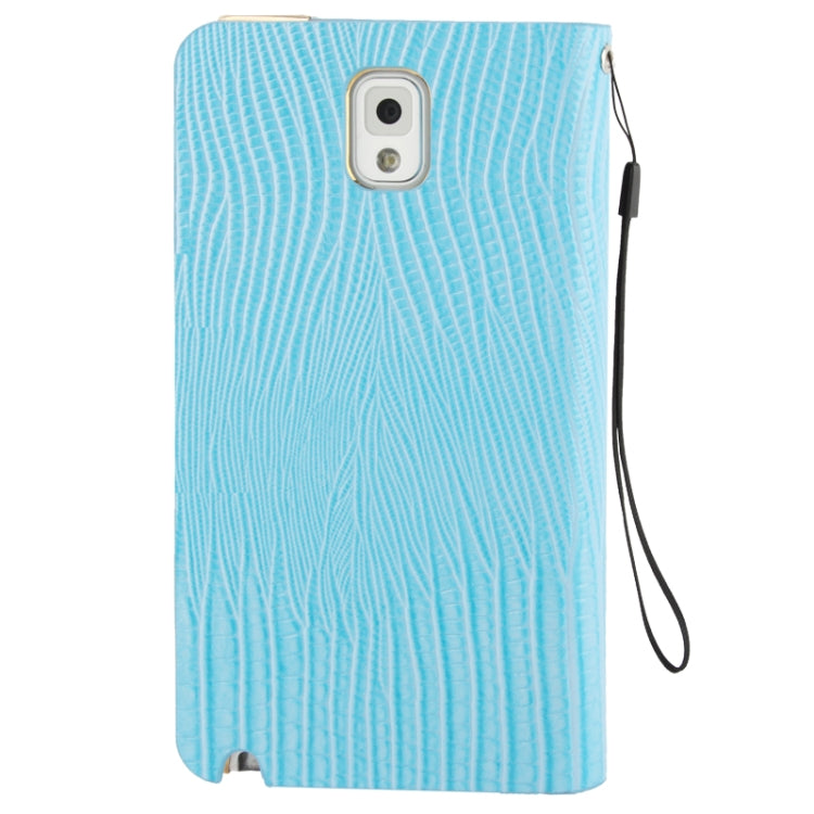 High Quality Lizard Texture Diamond Encrusted Button Horizontal Flip Leather Case with Credit Card Slots for Galaxy  Note III / N9000