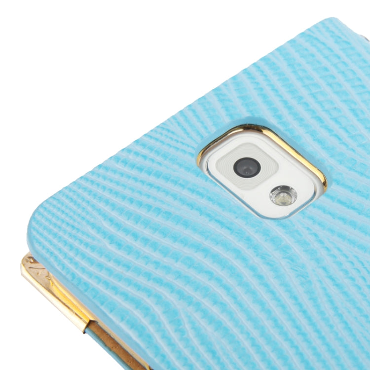 High Quality Lizard Texture Diamond Encrusted Button Horizontal Flip Leather Case with Credit Card Slots for Galaxy  Note III / N9000