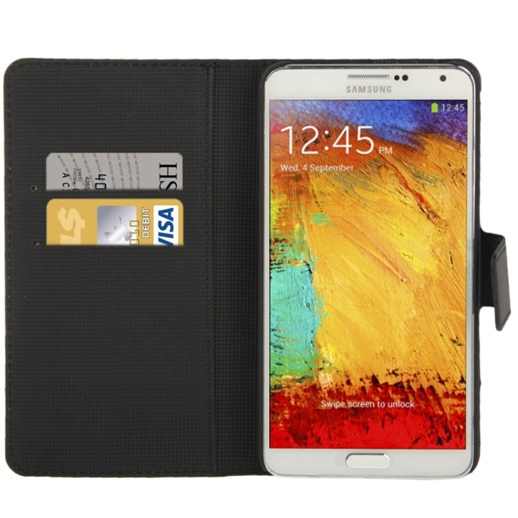 Butterfly Pattern Leather Case with Credit Card Slots & Holder for Galaxy Note III / N9000