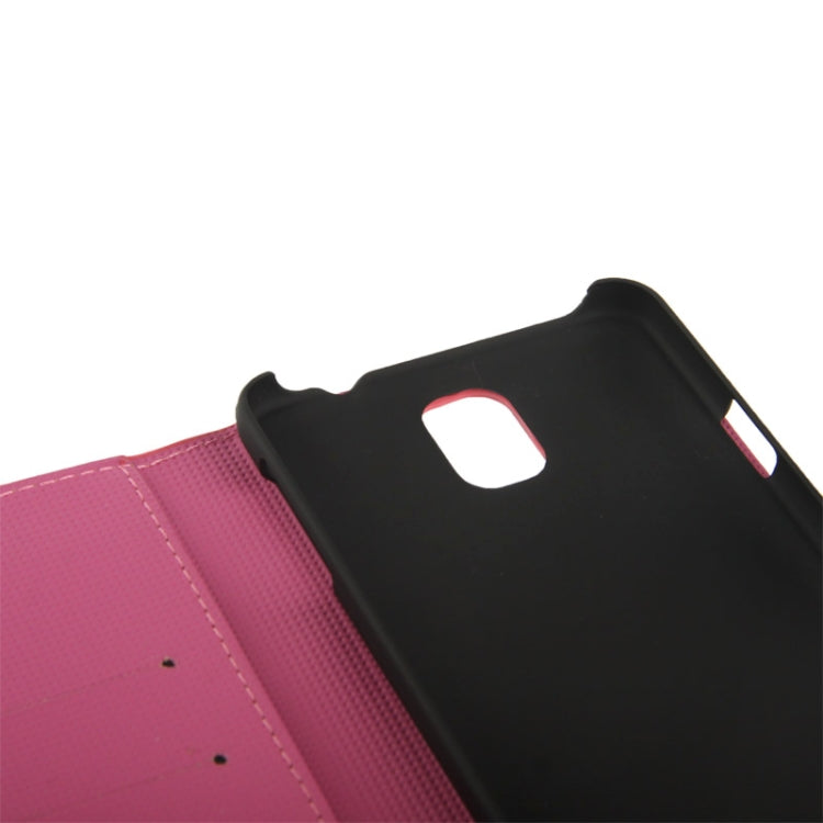 Butterfly Pattern Leather Case with Credit Card Slots & Holder for Galaxy Note III / N9000