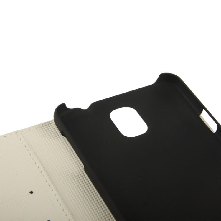 Butterfly Pattern Leather Case with Credit Card Slots & Holder for Galaxy Note III / N9000