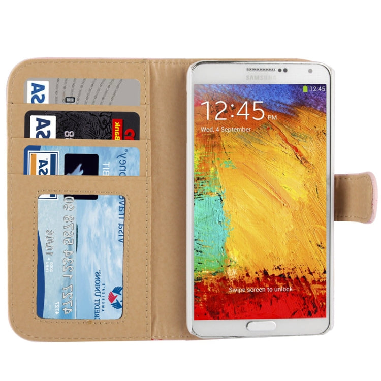 Plaid Texture Leather Case with Credit Card Slot & Holder for Galaxy Note III / N9000