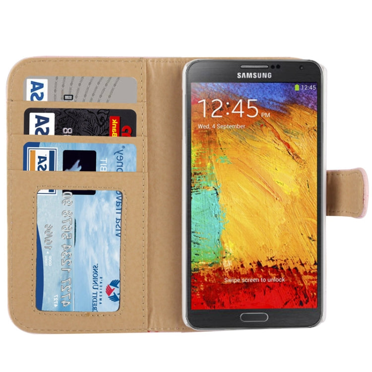 Plaid Texture Leather Case with Credit Card Slot & Holder for Galaxy Note III / N9000