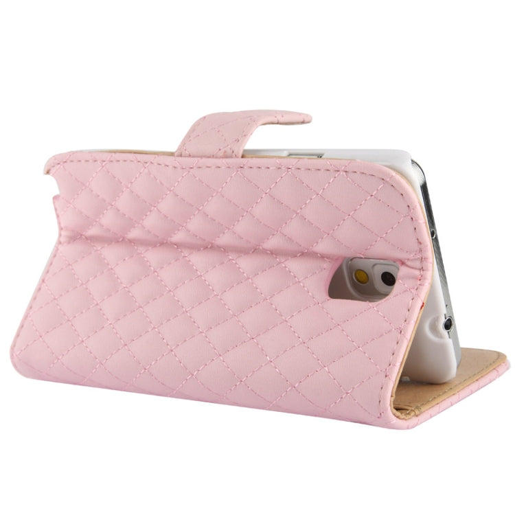 Plaid Texture Leather Case with Credit Card Slot & Holder for Galaxy Note III / N9000