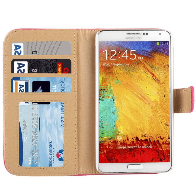 Plaid Texture Leather Case with Credit Card Slot & Holder for Galaxy Note III / N9000