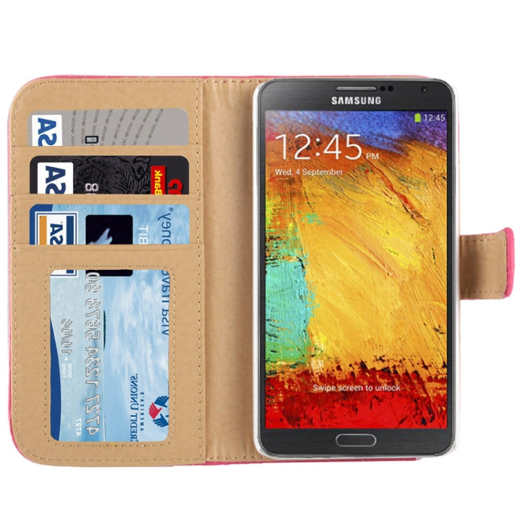 Plaid Texture Leather Case with Credit Card Slot & Holder for Galaxy Note III / N9000