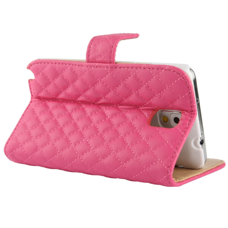 Plaid Texture Leather Case with Credit Card Slot & Holder for Galaxy Note III / N9000