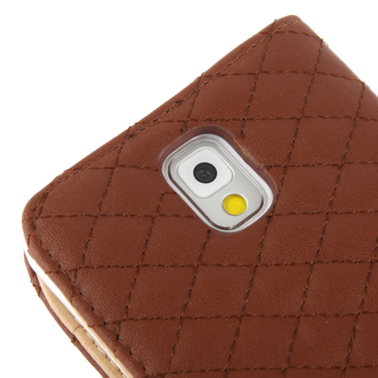 Plaid Texture Leather Case with Credit Card Slot & Holder for Galaxy Note III / N9000