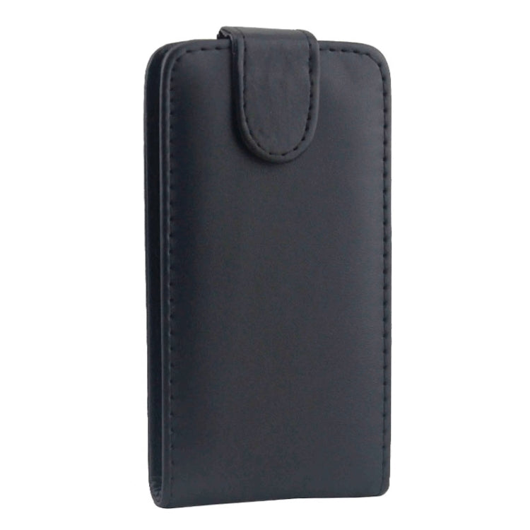 Vertical Flip Magnetic Button PU Leather Case for Galaxy A3 / A300(Black)
