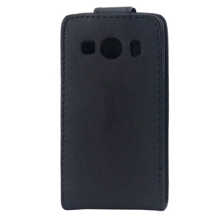 Vertical Flip Magnetic Button PU Leather Case for Galaxy Ace Style LTE / G357F(Black)