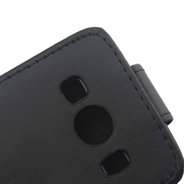 Vertical Flip Magnetic Button PU Leather Case for Galaxy Ace Style LTE / G357F(Black)