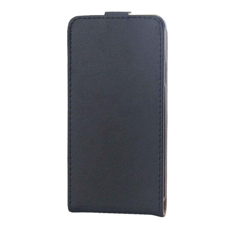 Vertical Flip Magnetic Button Leather Case for Galaxy Note 4 / N910(Black)