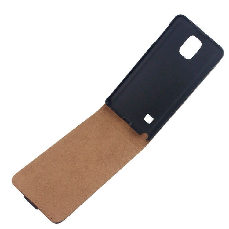 Vertical Flip Magnetic Button Leather Case for Galaxy Note 4 / N910(Black)