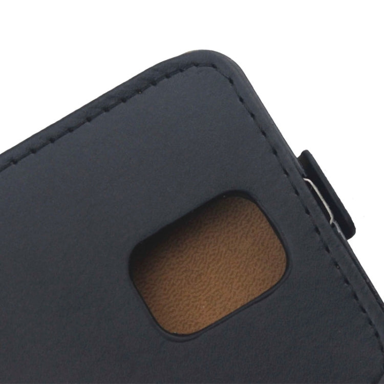 Vertical Flip Magnetic Button Leather Case for Galaxy Note 4 / N910(Black)