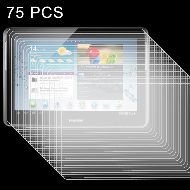 75 PCS 0.4mm 9H+ Surface Hardness 2.5D Tempered Glass Film for Galaxy Tab 2 / P5100