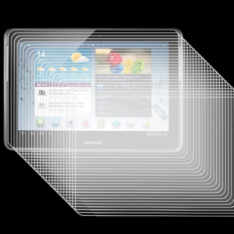 75 PCS 0.4mm 9H+ Surface Hardness 2.5D Tempered Glass Film for Galaxy Tab 2 / P5100