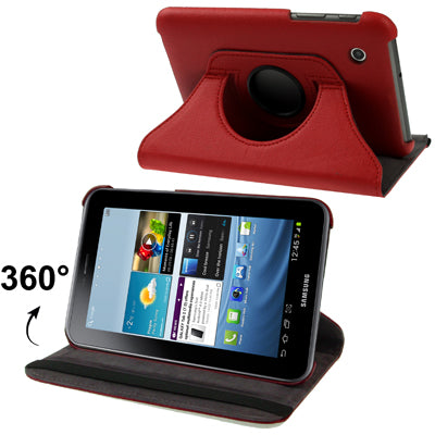 360 Degree Rotation Leather Case with Holder for Galaxy Tab 2 (7.0) / P3100,
