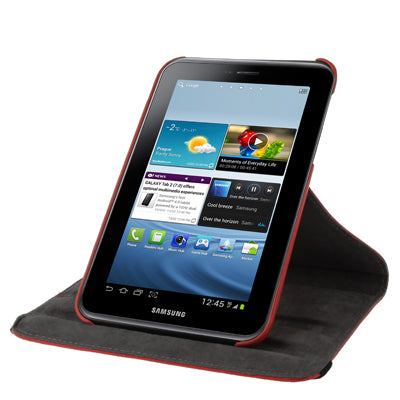 360 Degree Rotation Leather Case with Holder for Galaxy Tab 2 (7.0) / P3100,