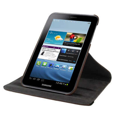 360 Degree Rotation Leather Case with Holder for Galaxy Tab 2 (7.0) / P3100,