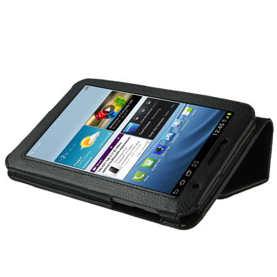 Leather Case with Holder for Galaxy Tab 2 (7.0) / P3100, Black(Black)