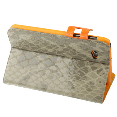 Mesh Texture Flip Leather Case with Credit Card Slots & Holder for Samsung Tab 2 / P3100 / P6200
