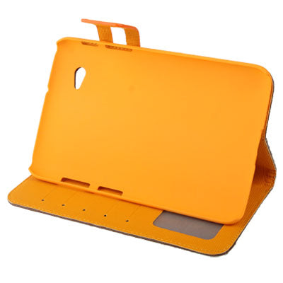 Mesh Texture Flip Leather Case with Credit Card Slots & Holder for Samsung Tab 2 / P3100 / P6200