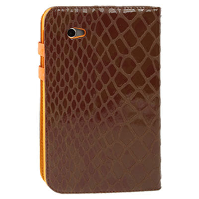Mesh Texture Flip Leather Case with Credit Card Slots & Holder for Samsung Tab 2 / P3100 / P6200