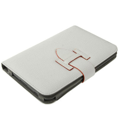 Lichi Texture Flip Leather Case with  Credit Card Slots / Holder / Elastic Hand Strap for Samsung Tab 2 / P3100 / P6200