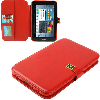 High Quality Crazy Horse Texture Flip Leather Case with Holder & Credit Card Slots for Galaxy Tab P3100 / P3110 / P6200 / P6210