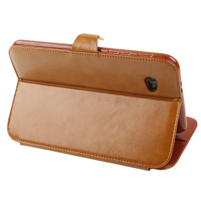 High Quality Crazy Horse Texture Flip Leather Case with Holder & Credit Card Slots for Galaxy Tab P3100 / P3110 / P6200 / P6210