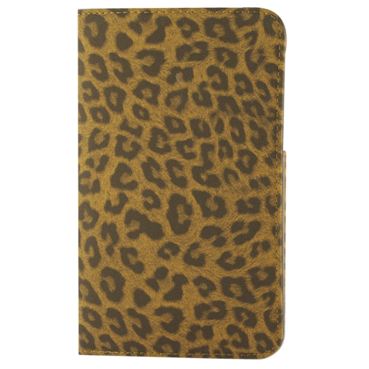 Yellow Leopard Pattern 360 Degrees Rotation Leather Case with Holder for Galaxy Tab 2 (7.0) / P3100 / P6200(Yellow)