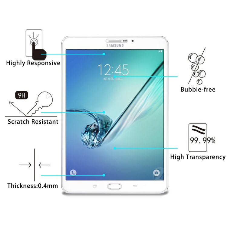 0.4mm 9H+ Surface Hardness 2.5D Tempered Glass Film for Galaxy Tab 3 7.0 / T210 / T211 / T215